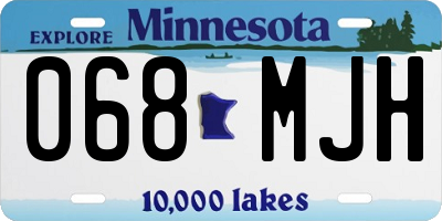 MN license plate 068MJH