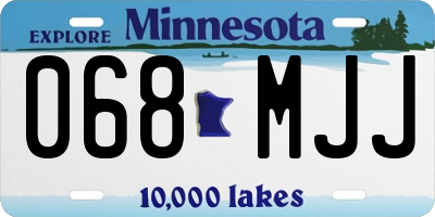 MN license plate 068MJJ