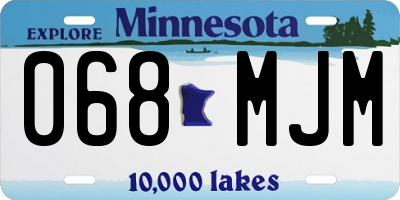 MN license plate 068MJM
