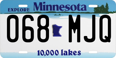 MN license plate 068MJQ