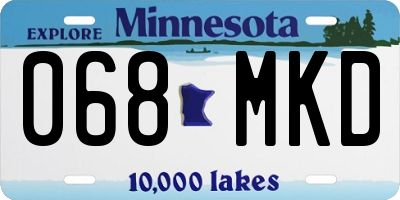MN license plate 068MKD