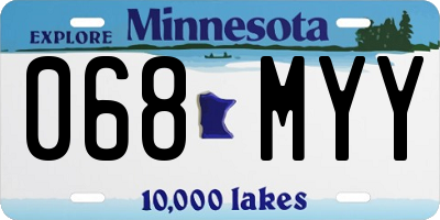 MN license plate 068MYY