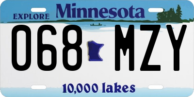 MN license plate 068MZY