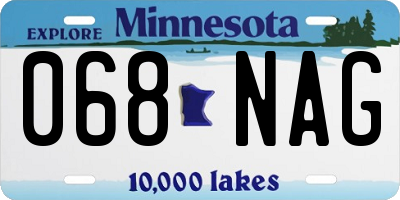 MN license plate 068NAG