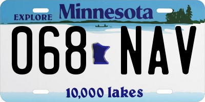 MN license plate 068NAV