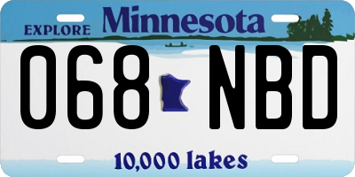 MN license plate 068NBD