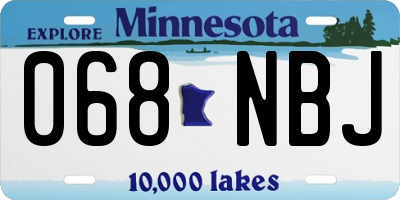 MN license plate 068NBJ