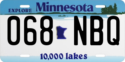 MN license plate 068NBQ