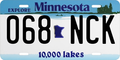MN license plate 068NCK