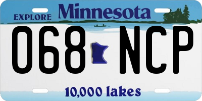 MN license plate 068NCP