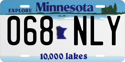 MN license plate 068NLY
