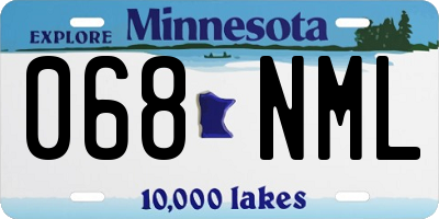 MN license plate 068NML