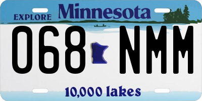 MN license plate 068NMM