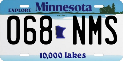 MN license plate 068NMS