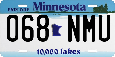 MN license plate 068NMU