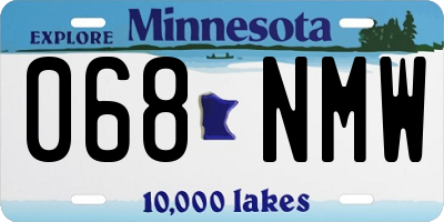 MN license plate 068NMW
