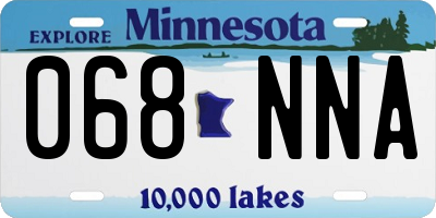 MN license plate 068NNA