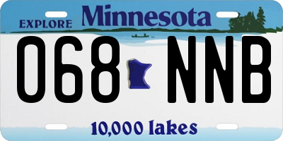 MN license plate 068NNB