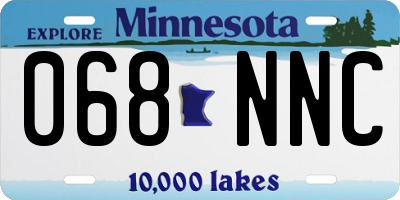 MN license plate 068NNC