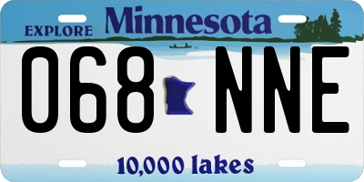 MN license plate 068NNE