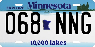 MN license plate 068NNG