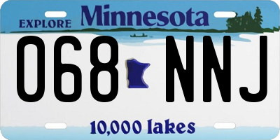 MN license plate 068NNJ