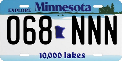 MN license plate 068NNN
