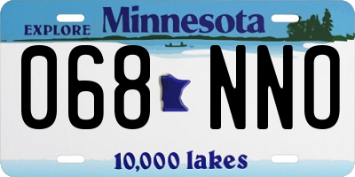MN license plate 068NNO