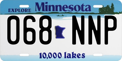 MN license plate 068NNP