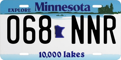 MN license plate 068NNR