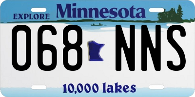 MN license plate 068NNS
