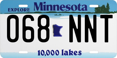 MN license plate 068NNT
