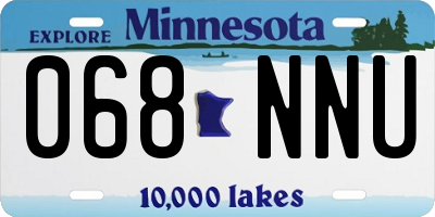 MN license plate 068NNU