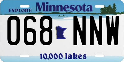 MN license plate 068NNW