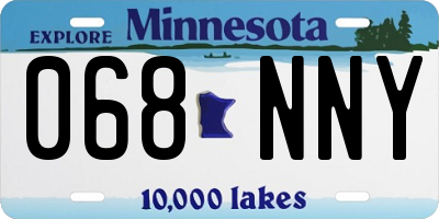 MN license plate 068NNY