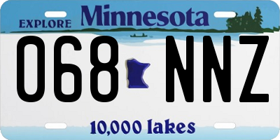MN license plate 068NNZ