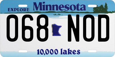 MN license plate 068NOD