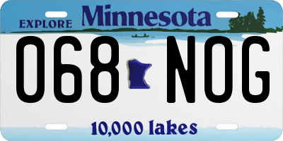 MN license plate 068NOG