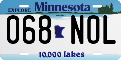 MN license plate 068NOL