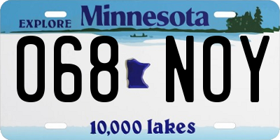 MN license plate 068NOY