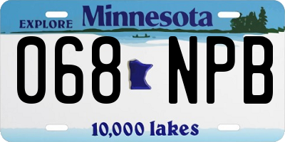 MN license plate 068NPB