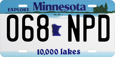 MN license plate 068NPD
