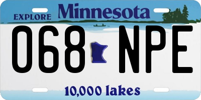 MN license plate 068NPE