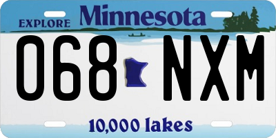 MN license plate 068NXM
