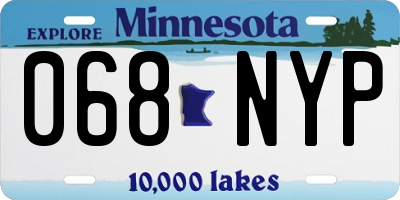 MN license plate 068NYP