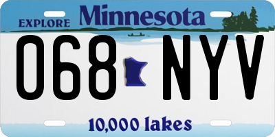 MN license plate 068NYV