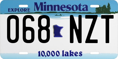 MN license plate 068NZT