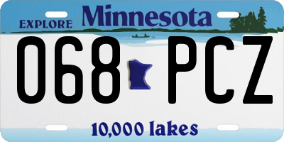 MN license plate 068PCZ