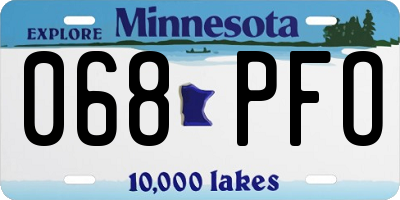 MN license plate 068PFO