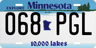 MN license plate 068PGL